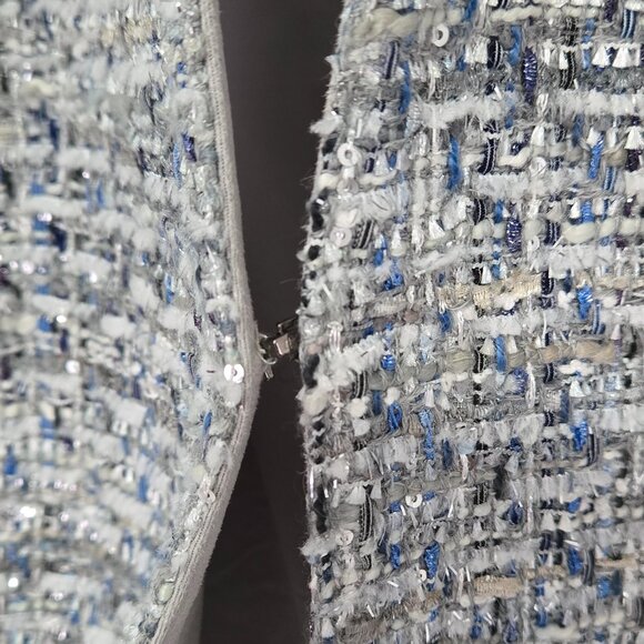 Laura Plus Boucle Blue Silver Jacket - Picture 5 of 7